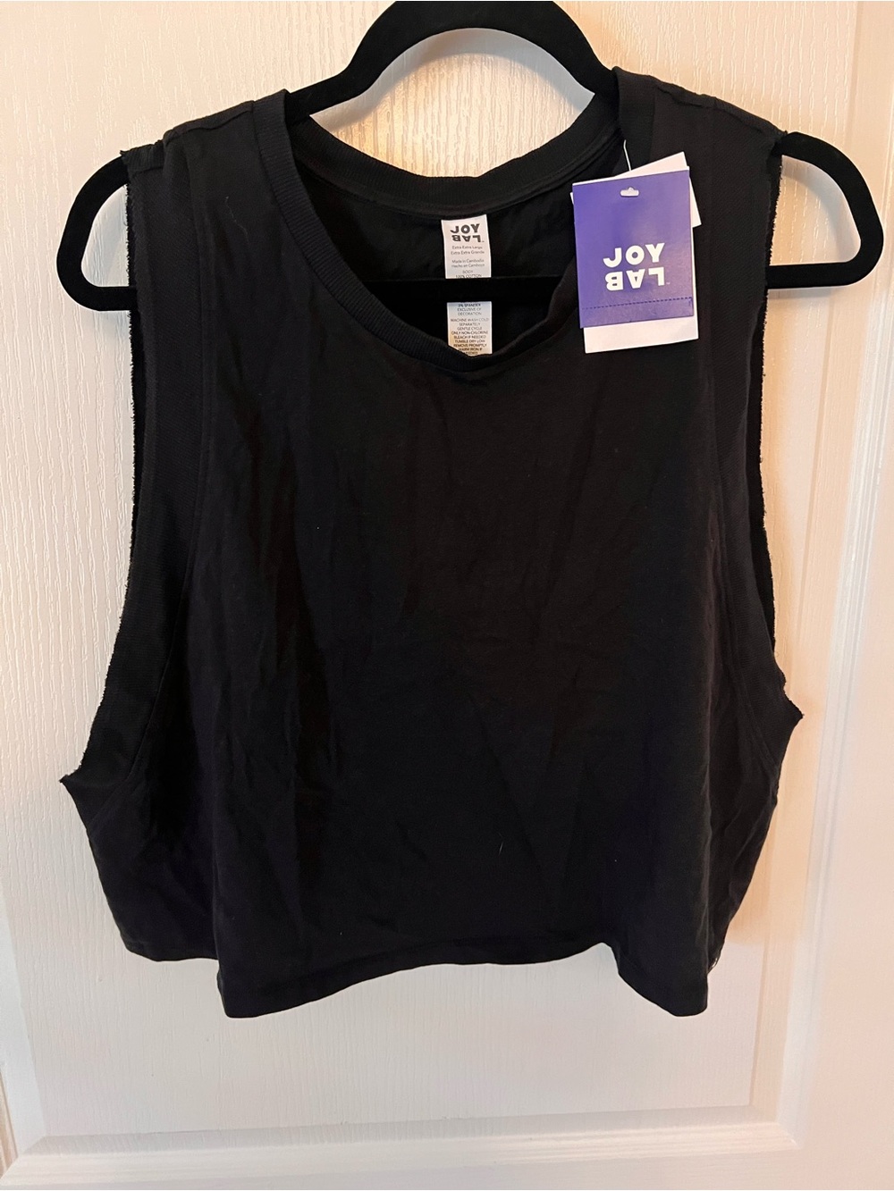 JoyLab Black Cropped Muscle Tank